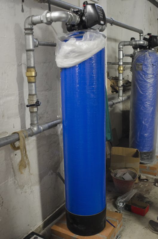 Water Softener System in a Utility Room
